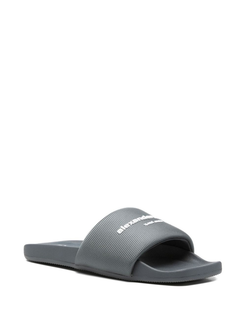 Alexander Wang logo strap slides outlook