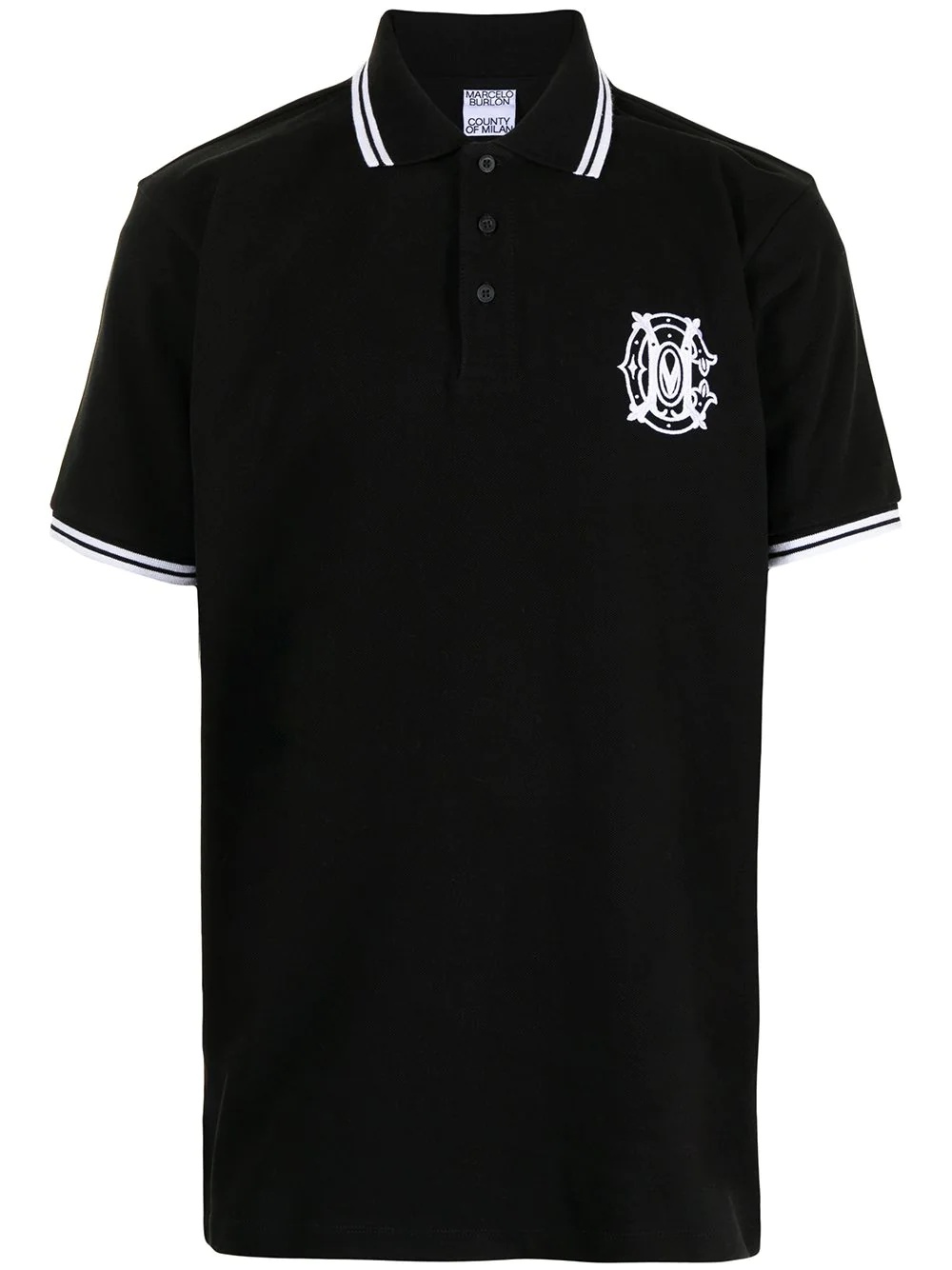 embroidered-logo polo shirt - 1