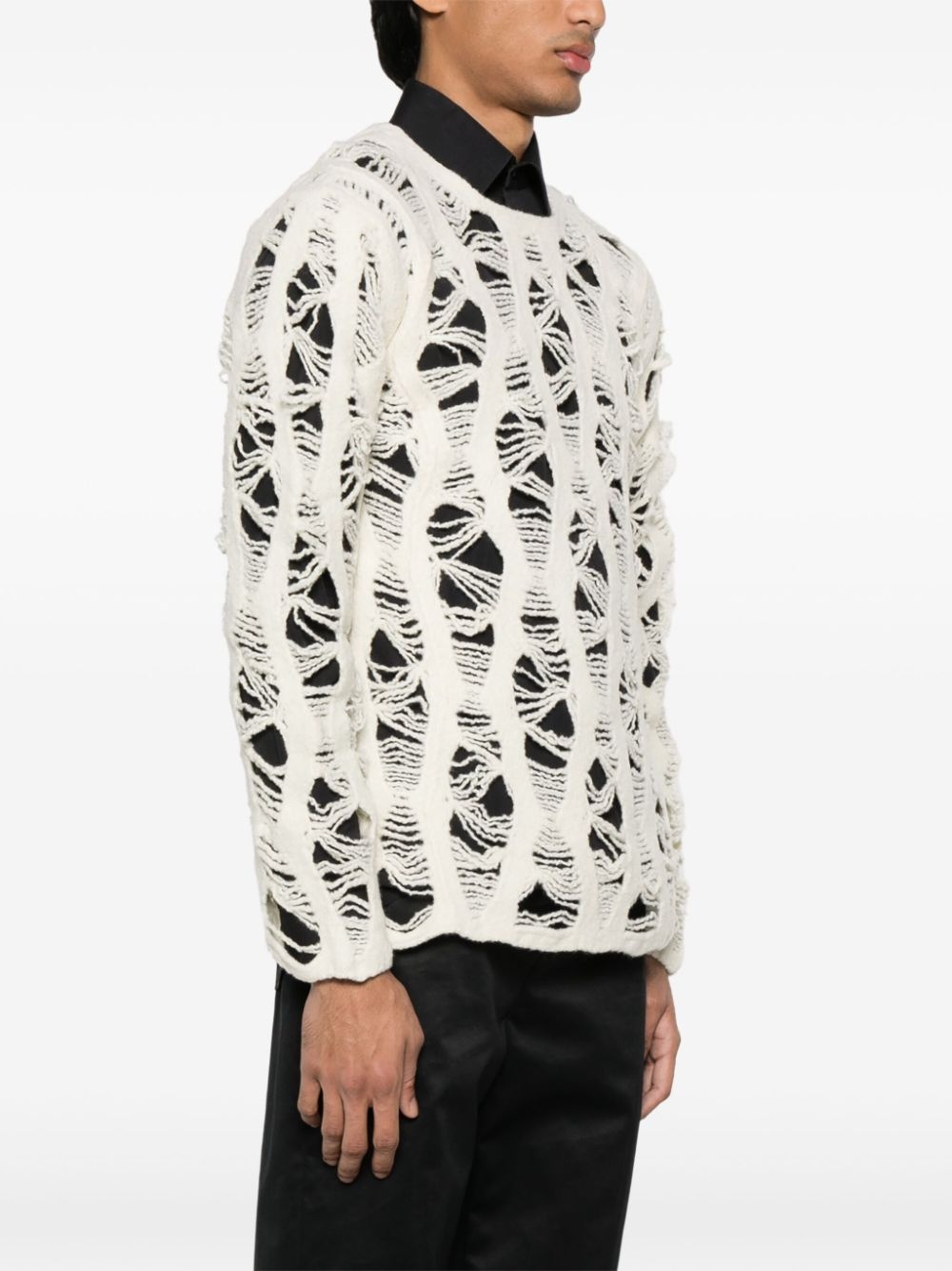 openwork sweater - 3