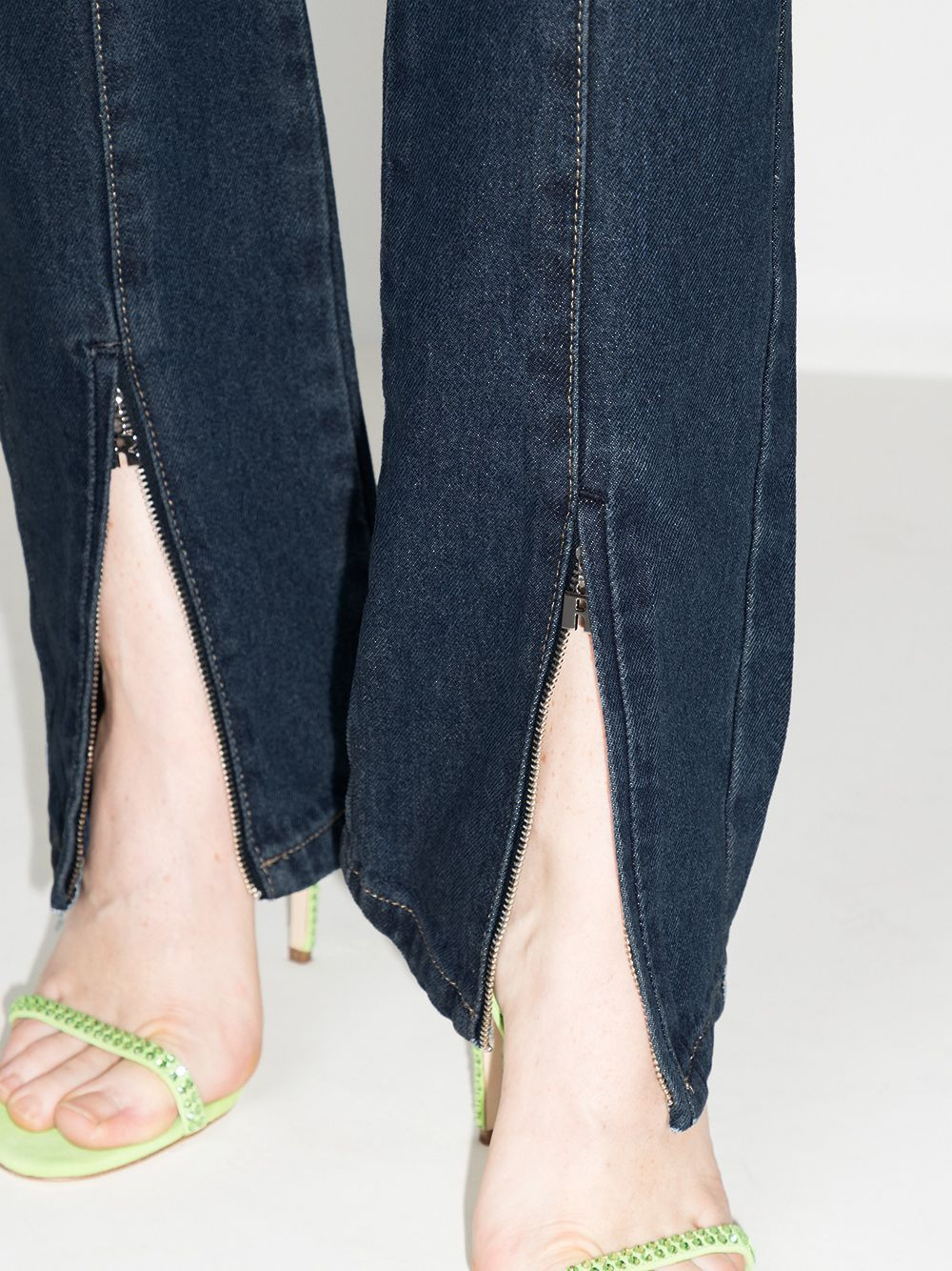 Jada zip-ankle flared jeans - 4
