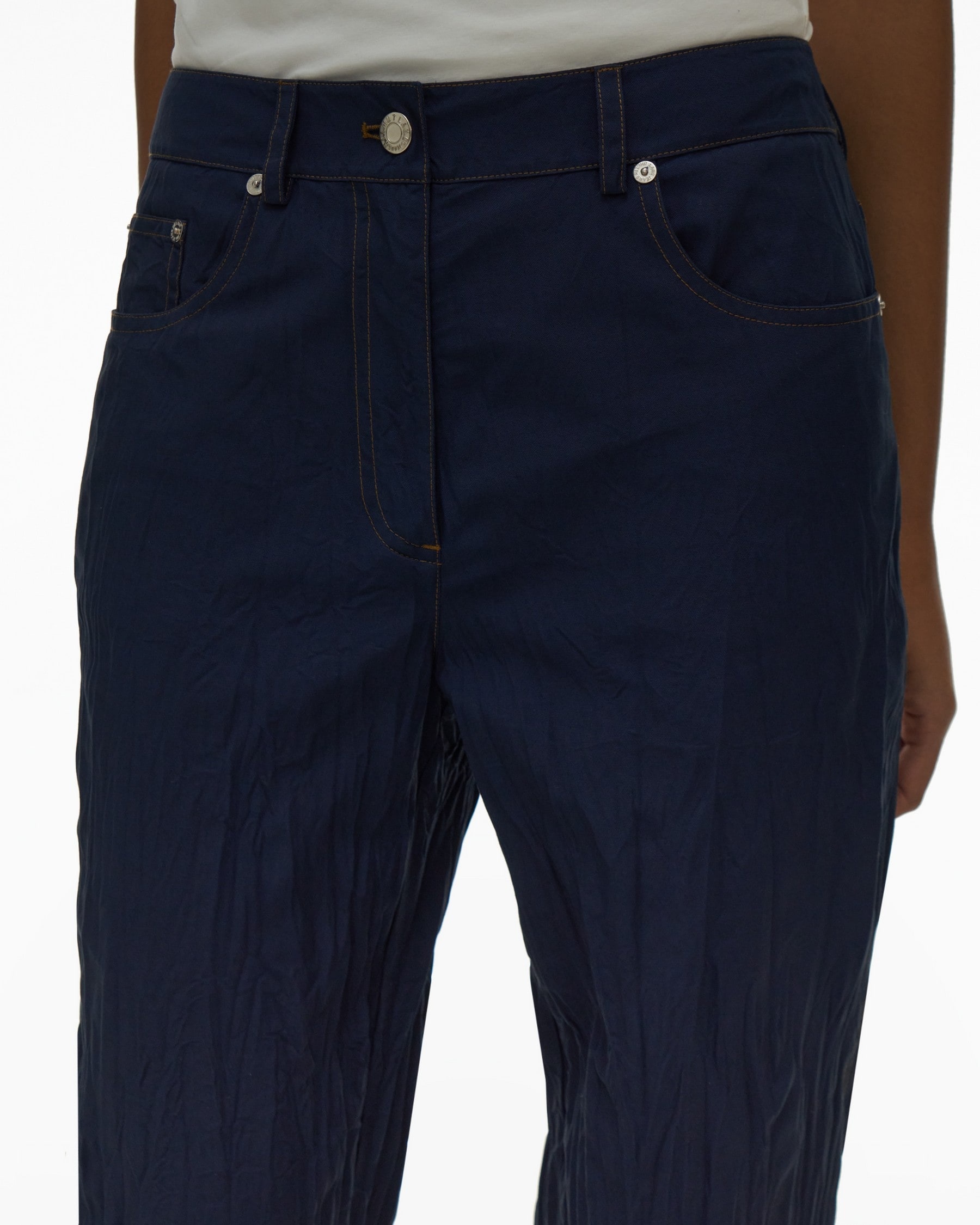 CRINKLED STRAIGHT PANT - 7