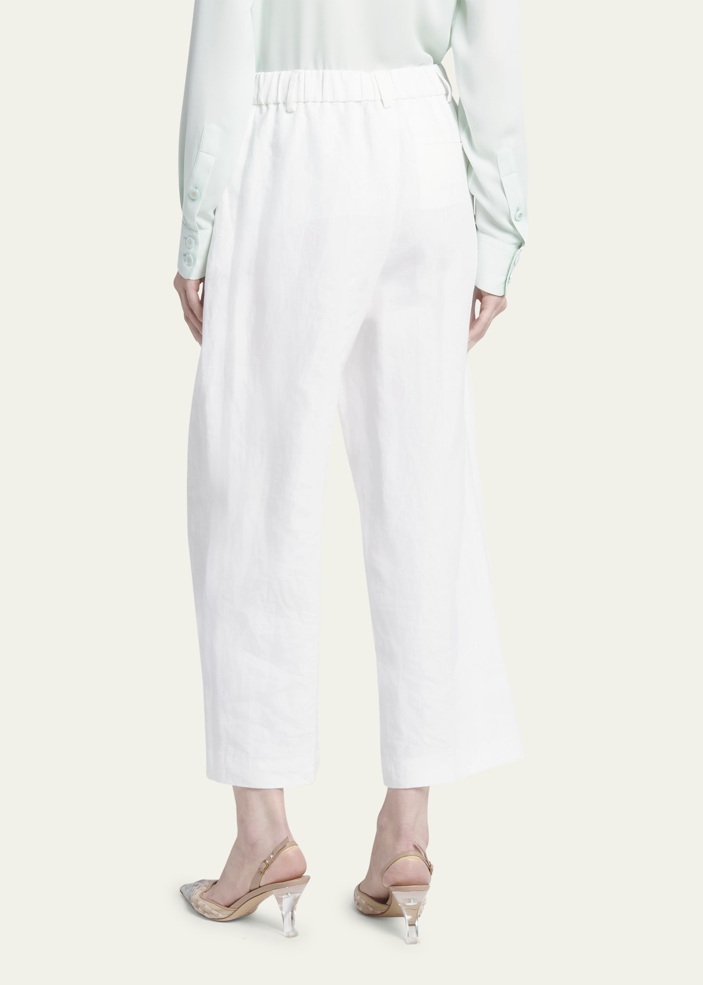 Linen Straight-Leg Trousers - 3