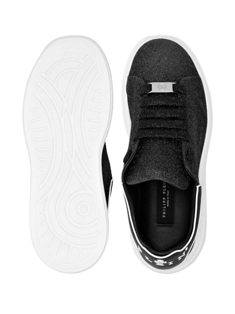 glitter low-top sneakers - 4