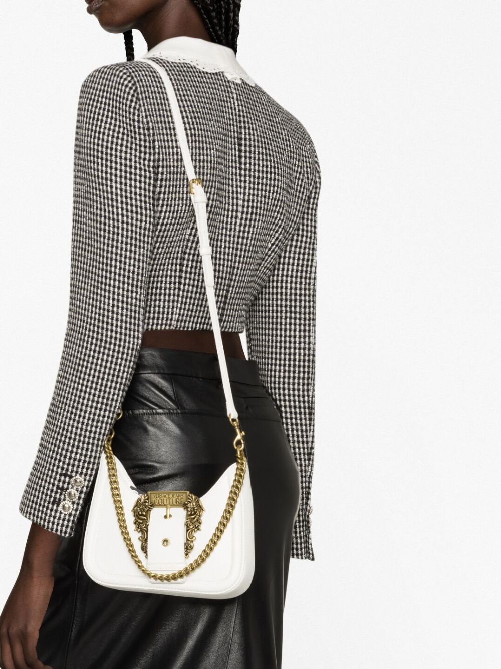 Couture logo-plaque shoulder bag - 4