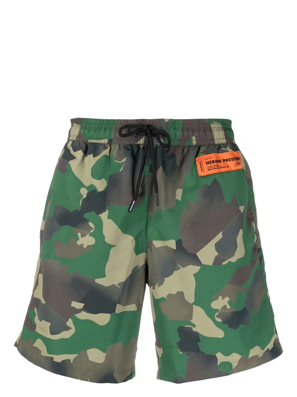 logo-patch swim shorts - 1