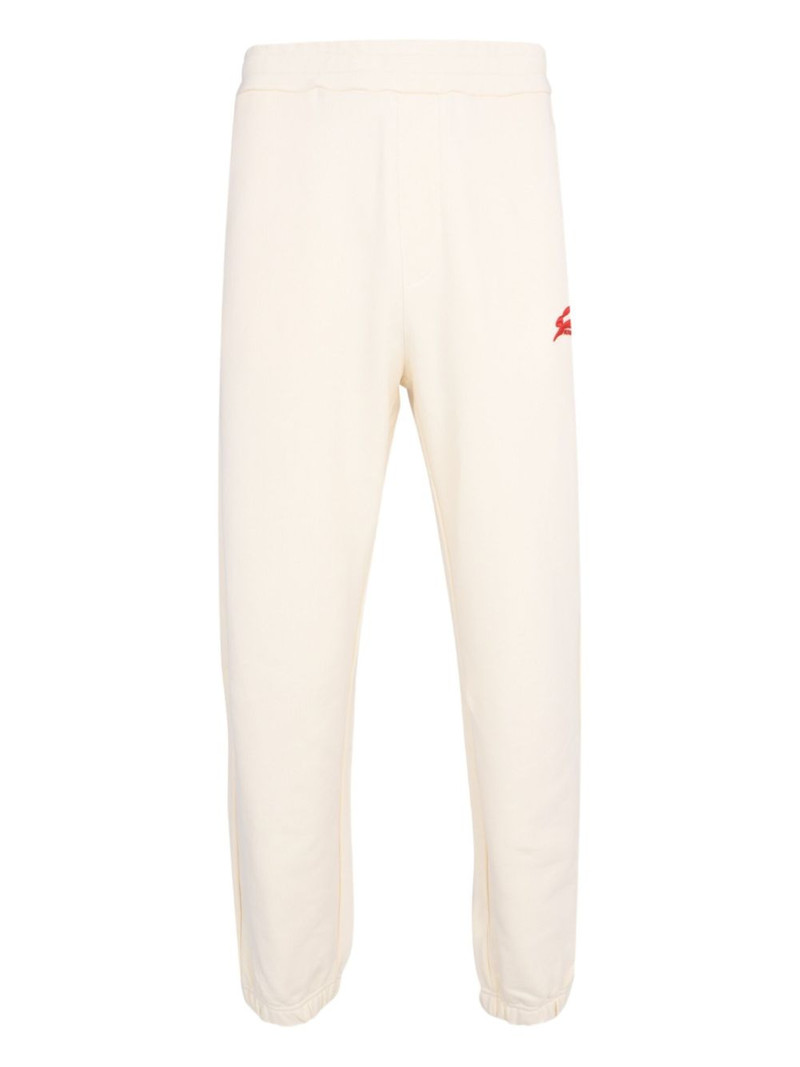 embroidered fleece track pants 1