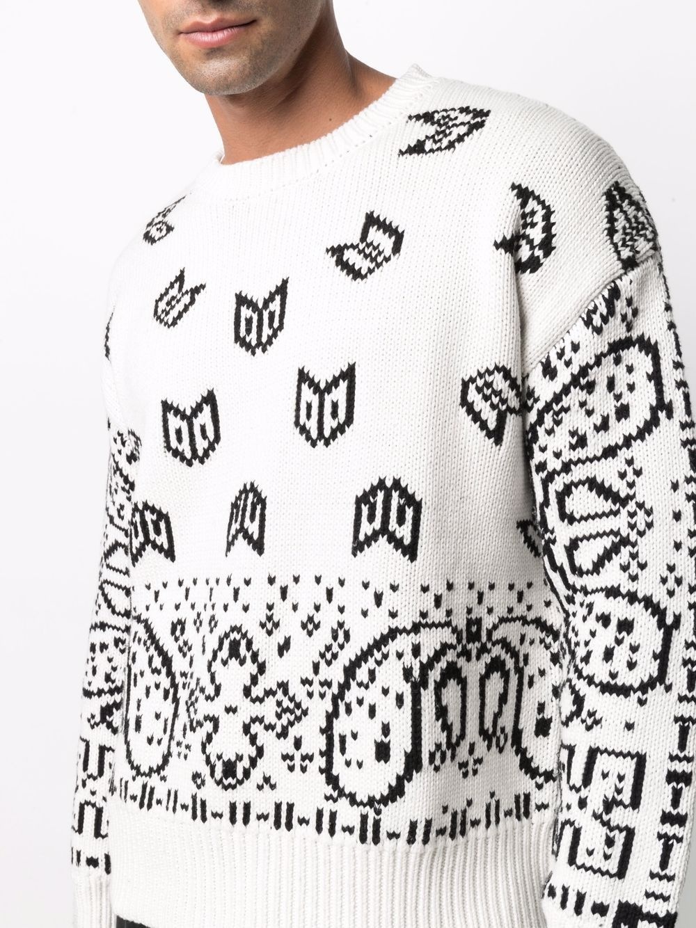 PAISLEY-PRINT COTTON JUMPER - 4
