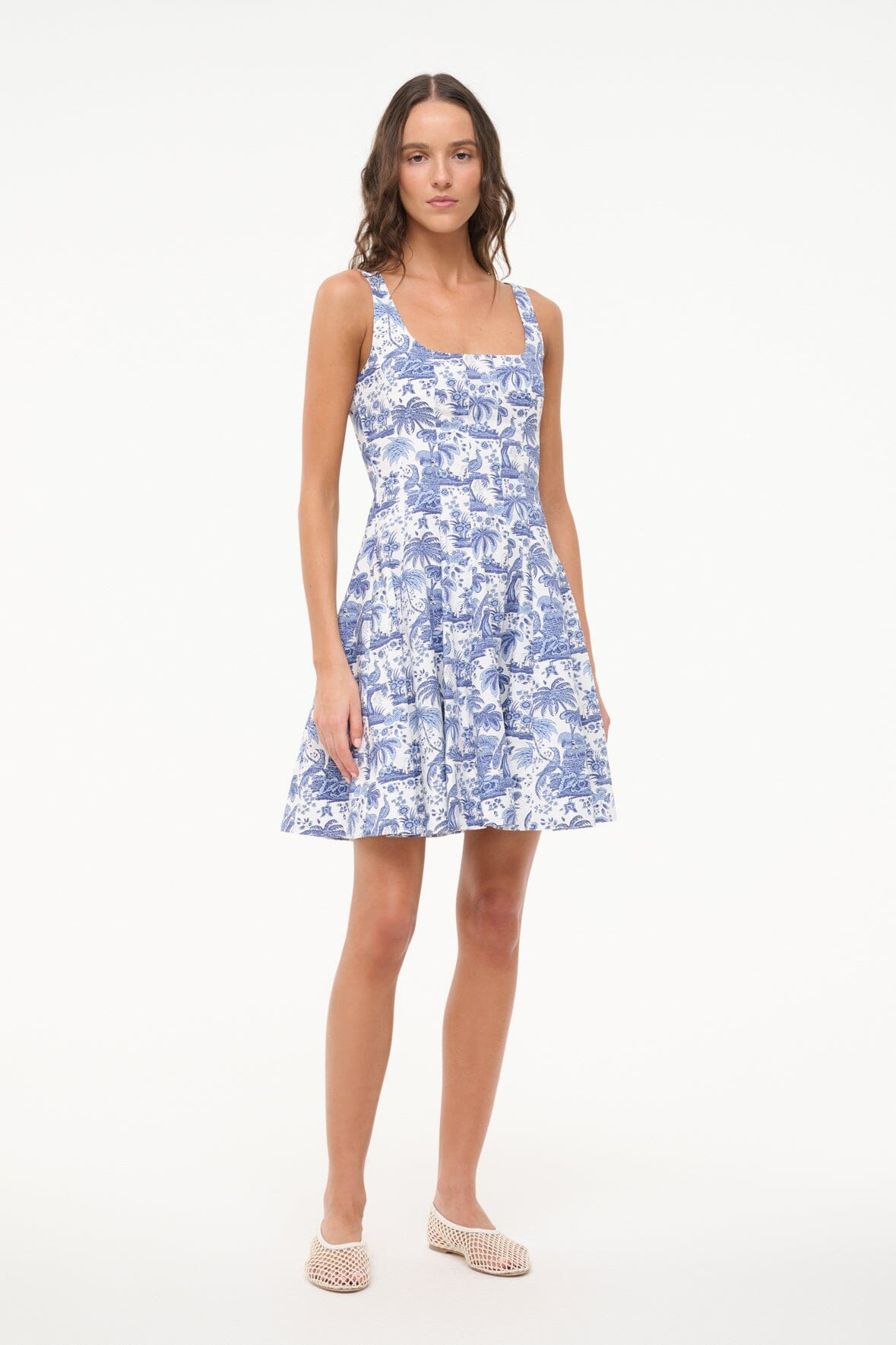 MINI WELLS DRESS | BLUE TOILE - 3