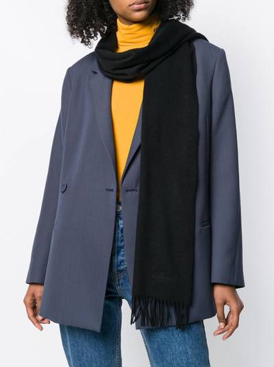 Mulberry fringed cashmere scarf outlook