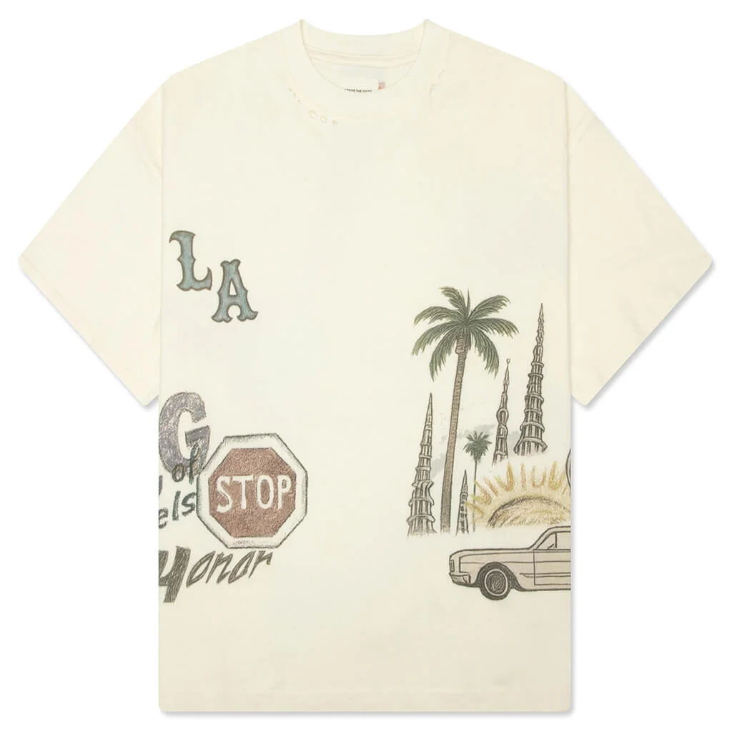 ALL OVER LOS ANGELES TEE - BONE - 1