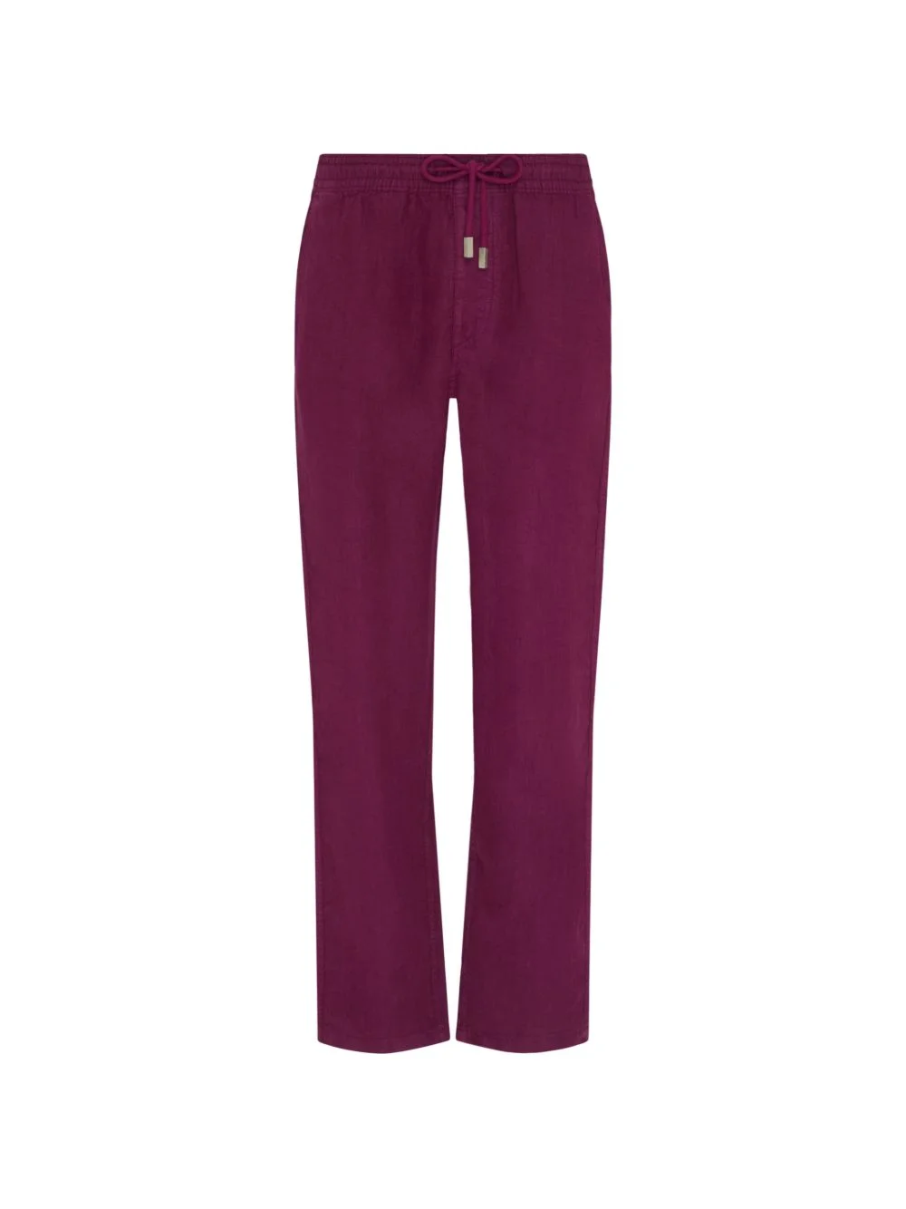 drawstring comfort linen trousers - 1