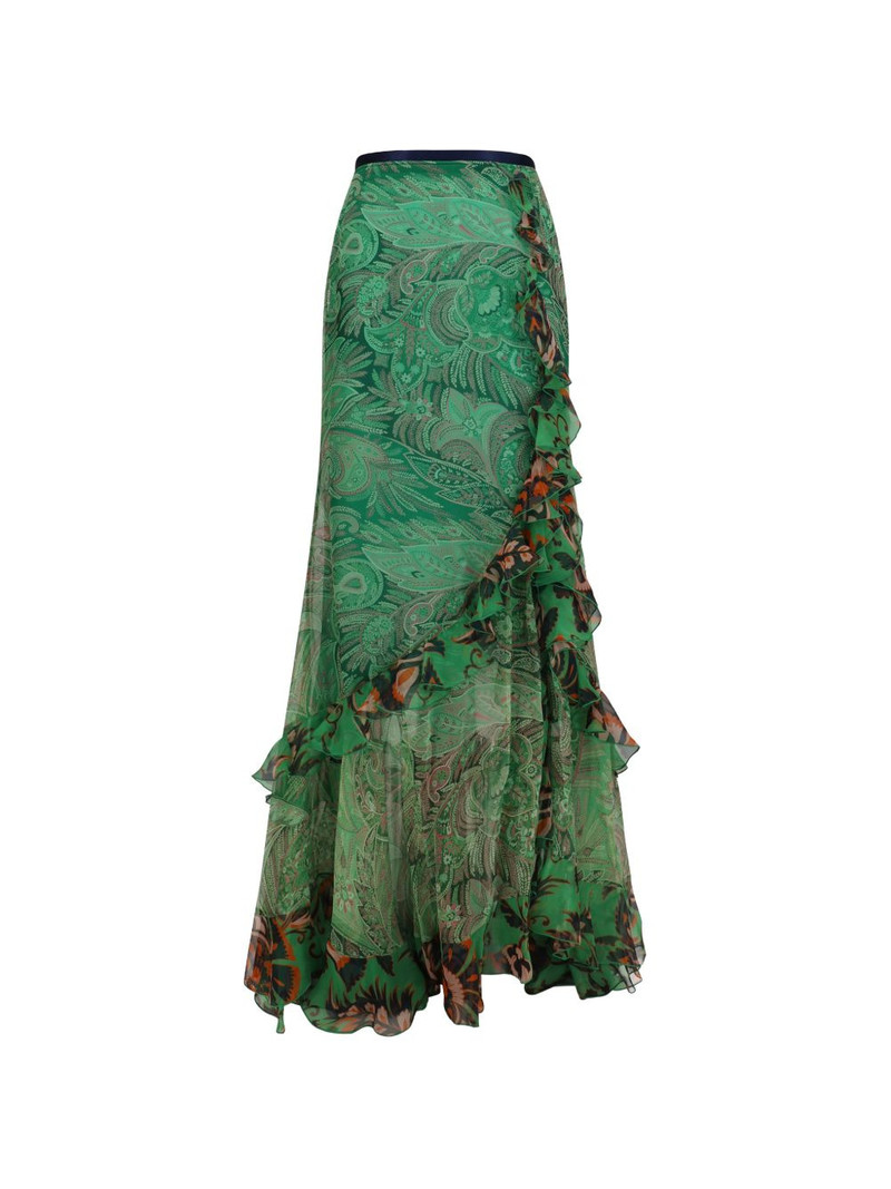paisley-print silk skirt 1