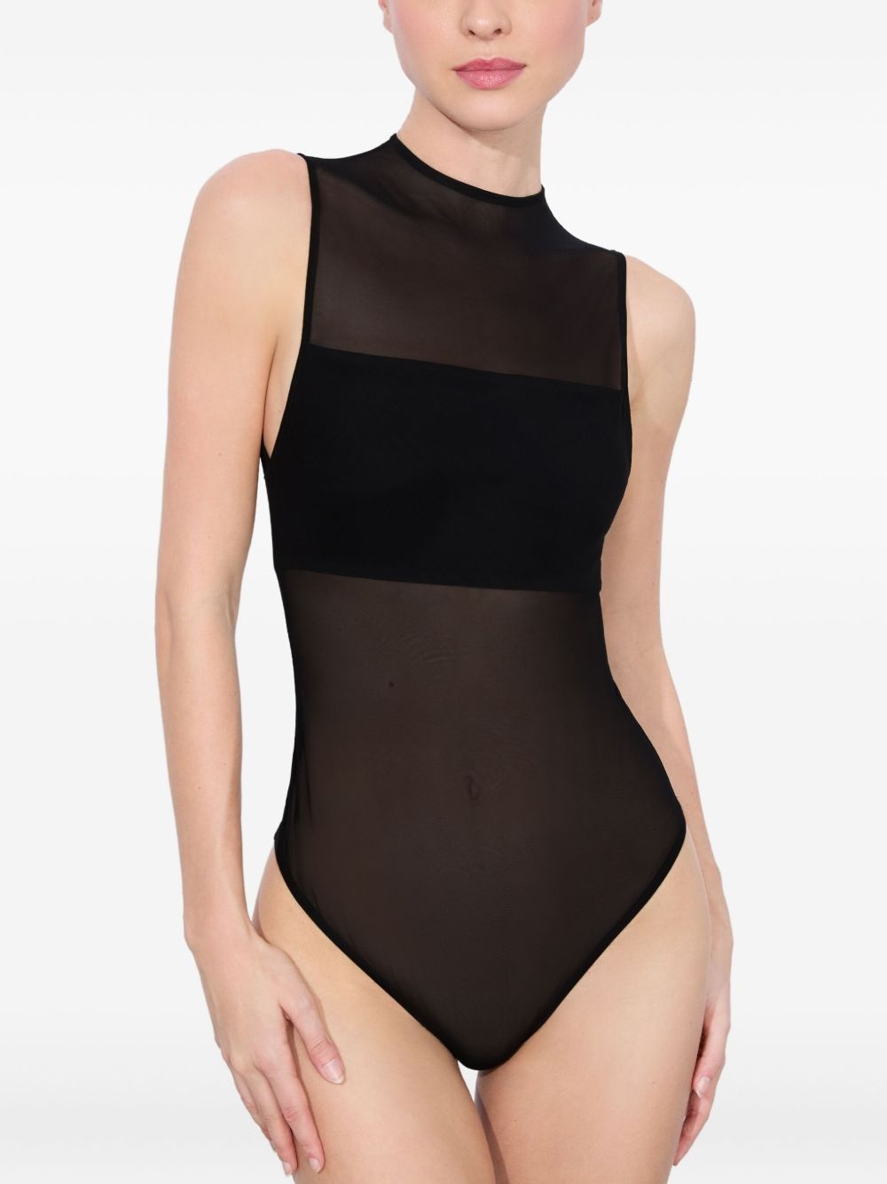 mesh-panel bodysuit - 3