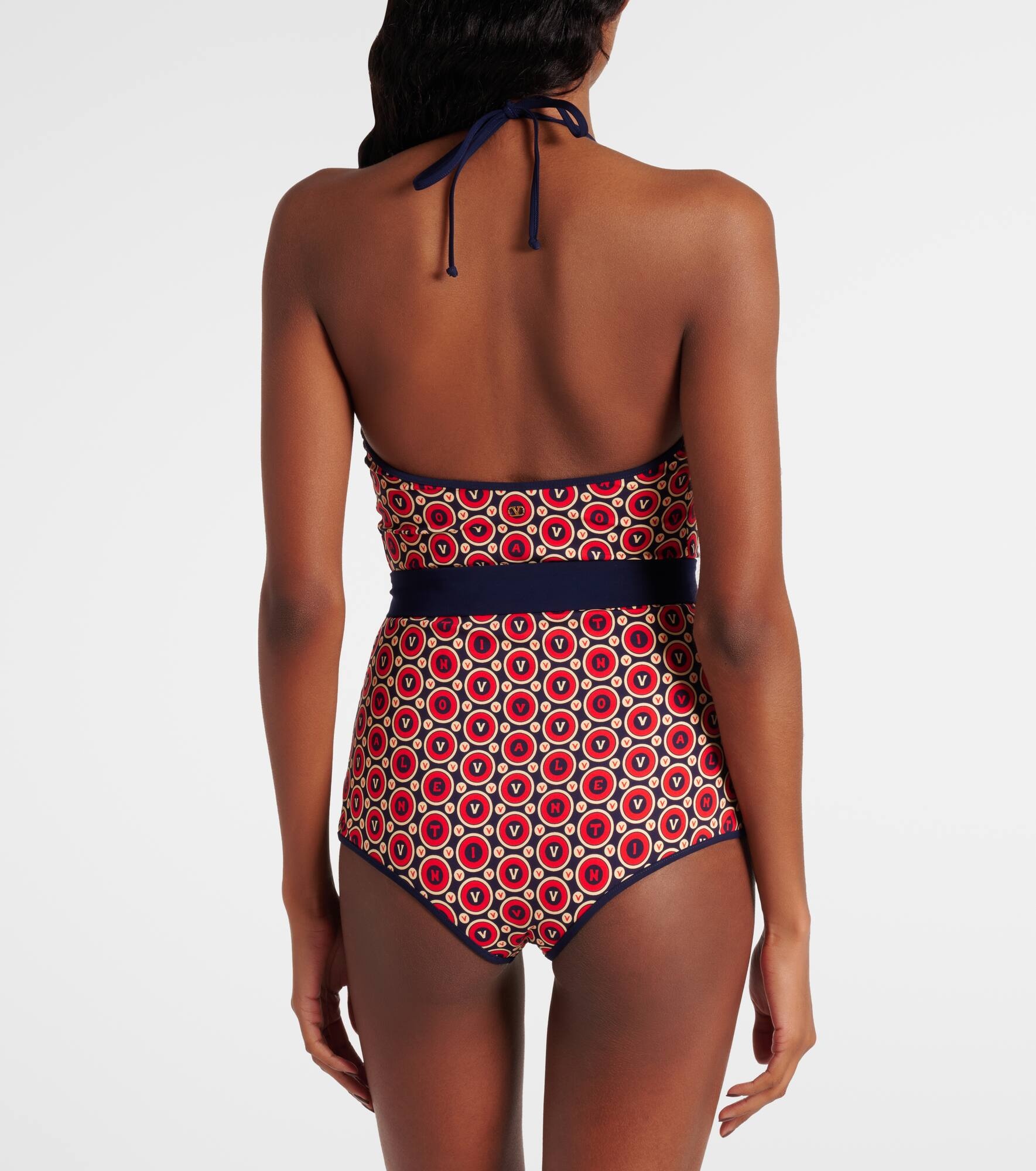 Printed belted swimsuit - 3