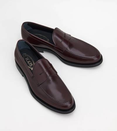 Tod's LOAFERS IN LEATHER - BURGUNDY outlook