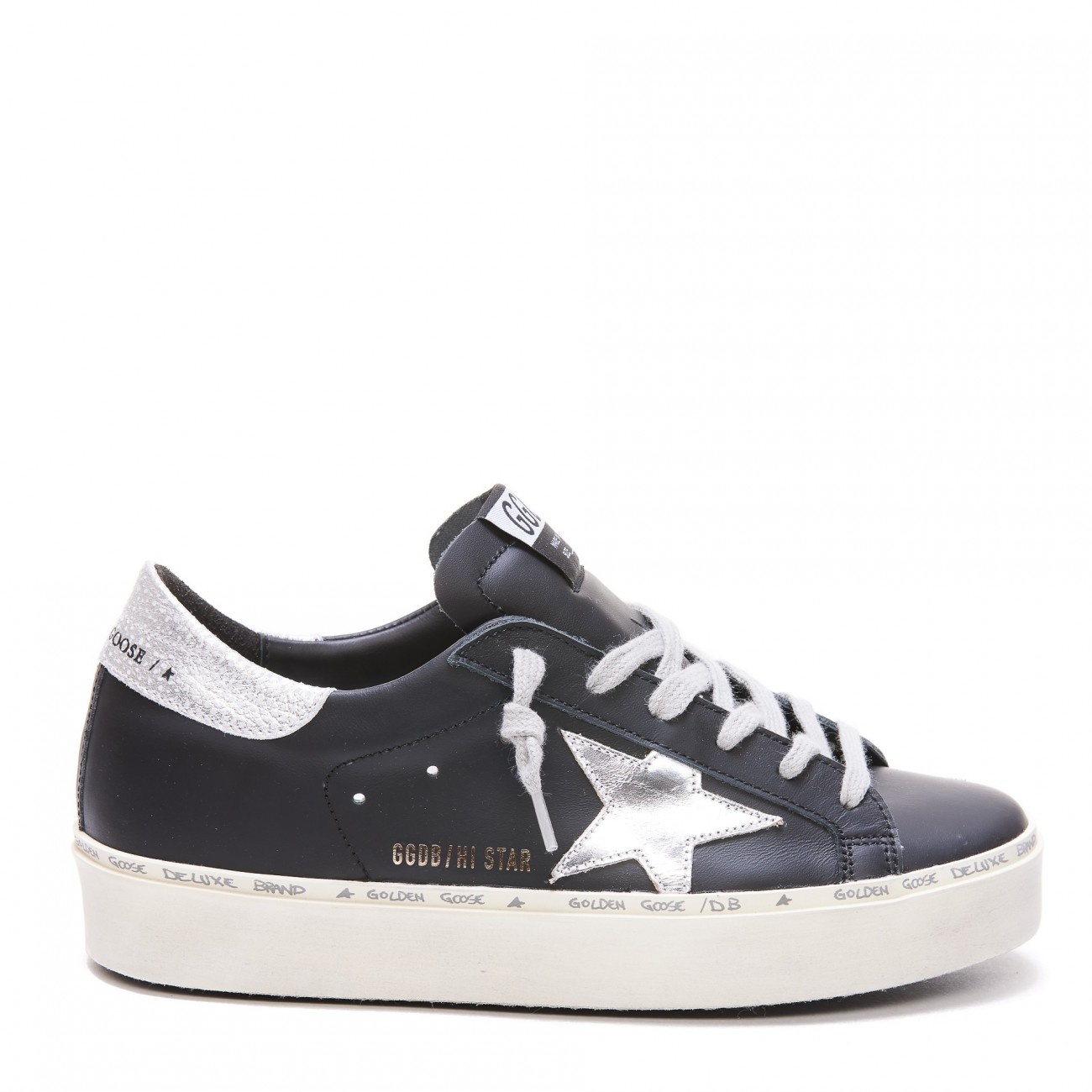 black leather hi star sneakers - 1