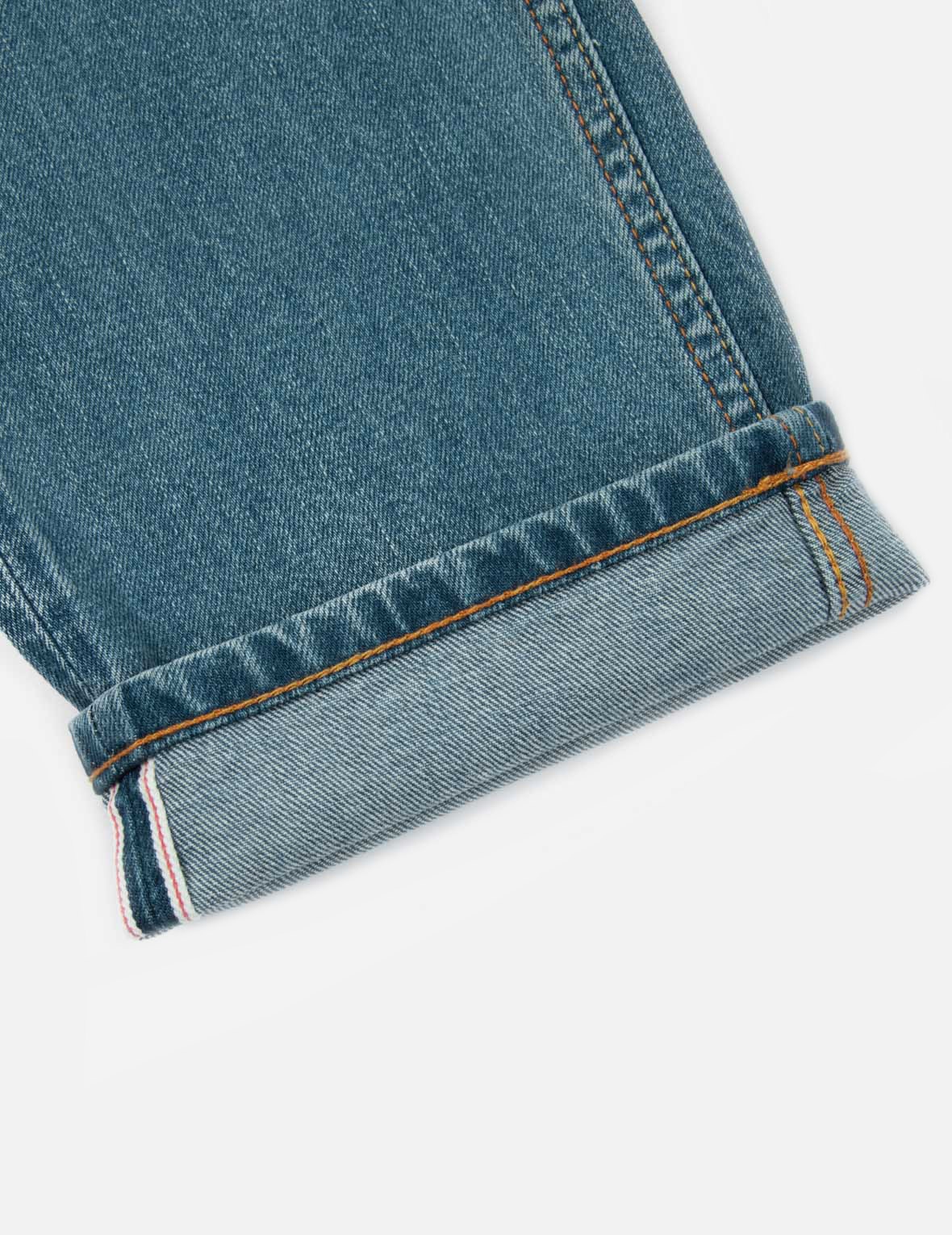 TSUBAKI BROCADE-PATTERN SEAGULL EMBROIDERY STRAIGHT LEG JEANS - 10