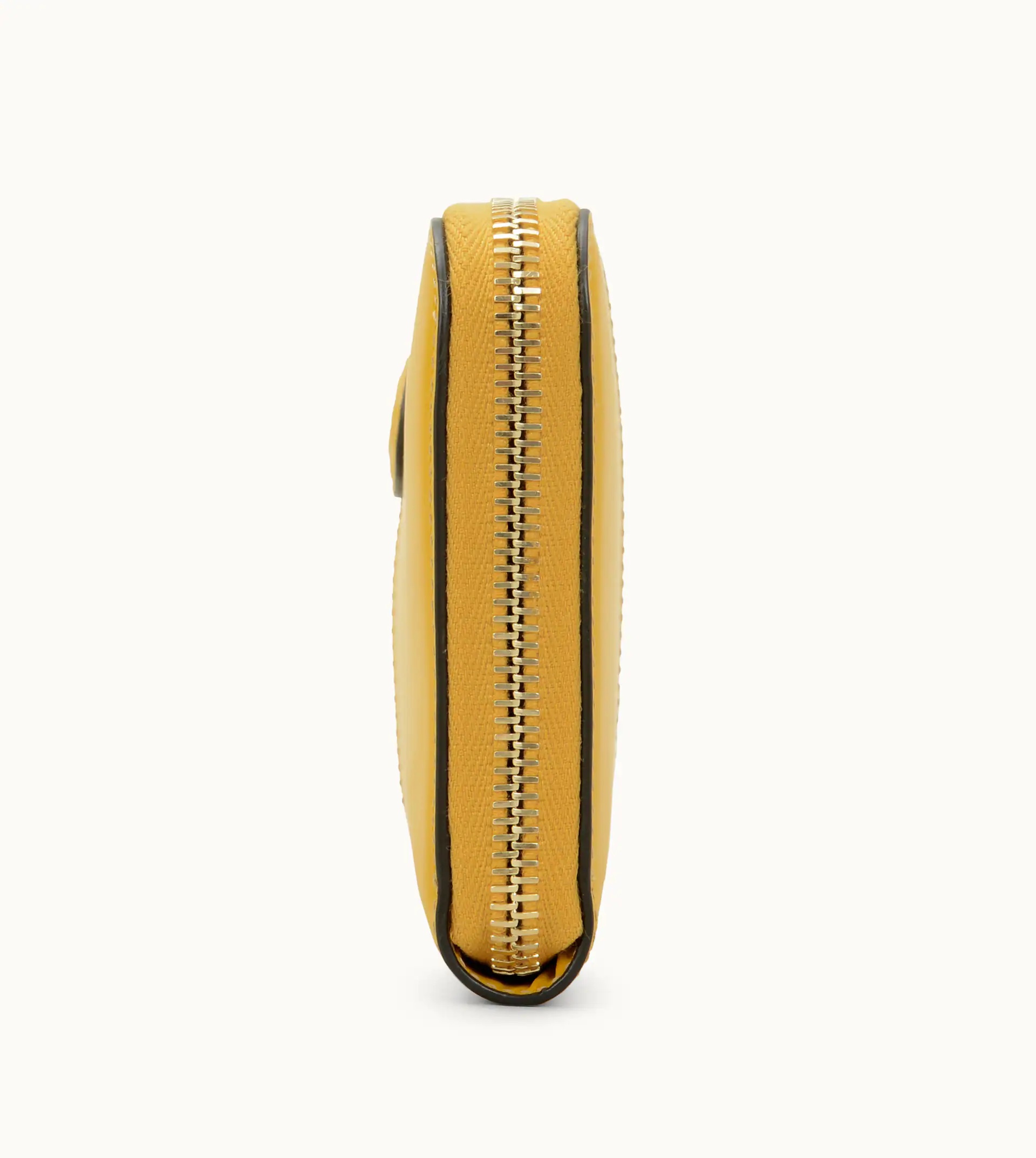 PURSE IN LEATHER - YELLOW - 3