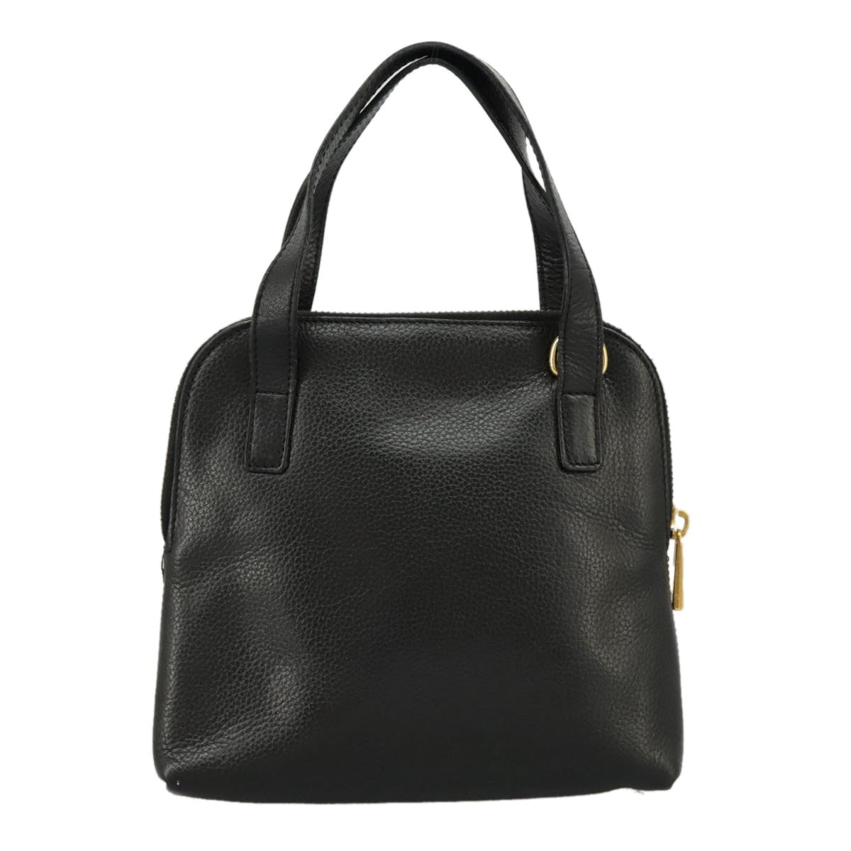 CELINE Hand Bag Leather Black Gold - 3