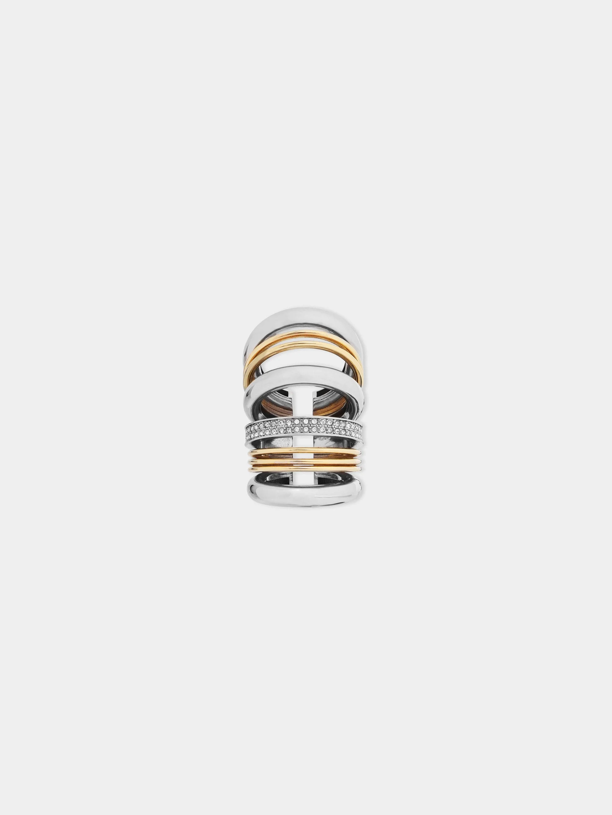 PUNK EAR CUFF IN BICOLOR SILVER AND GOLD - 1