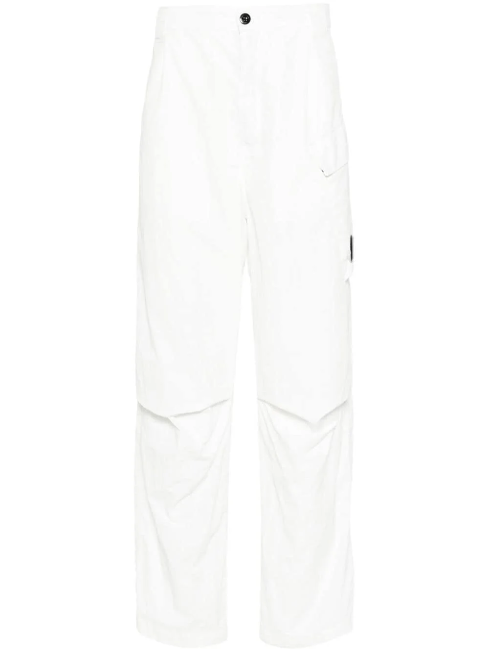 Lens-detail tapered-leg trousers - 1