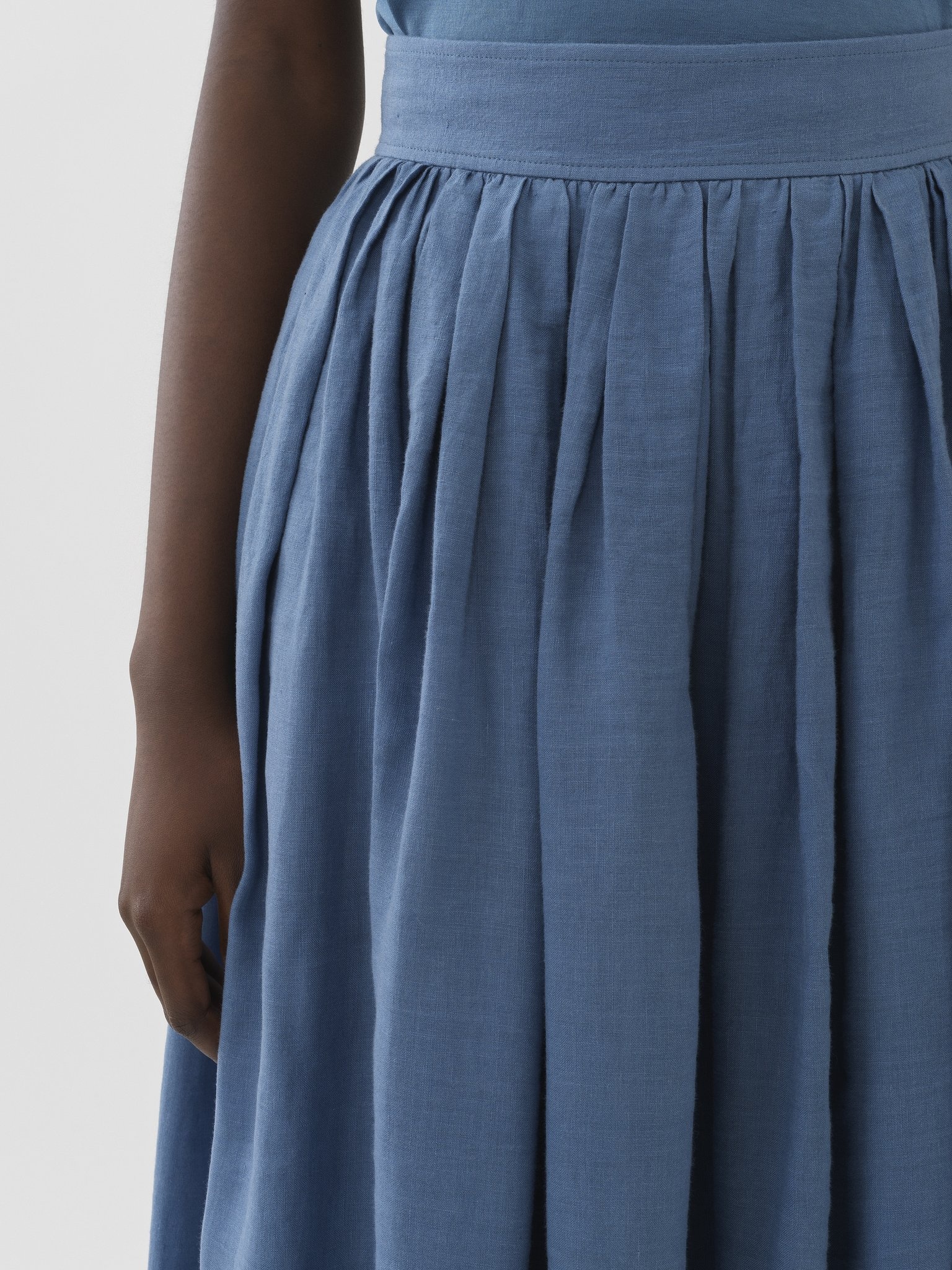 GATHERED MID-LENGTH SKIRT - 5
