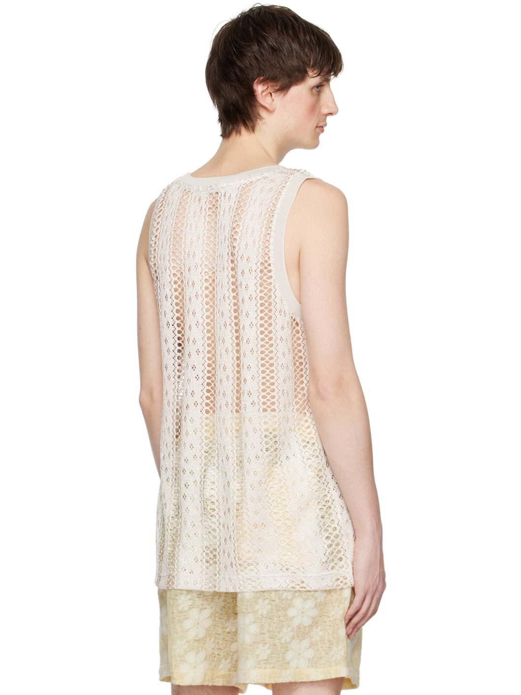 White Scoop Neck Tank Top - 3