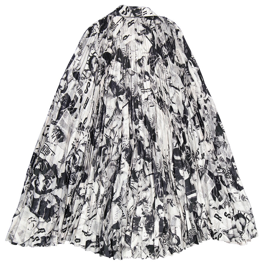 Balenciaga Black Pleated Dress With Logo - 8
