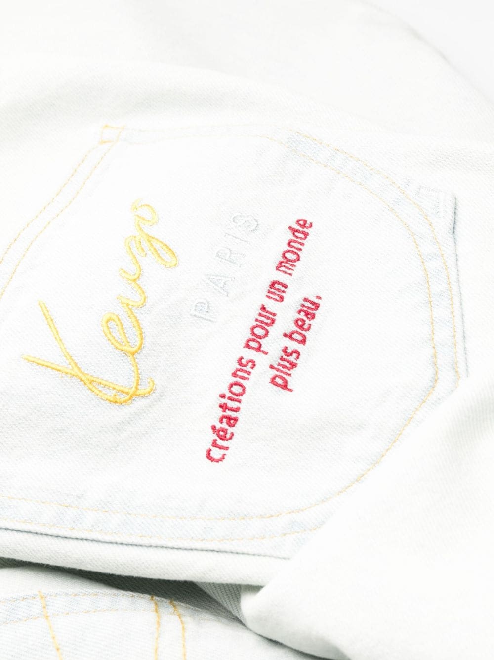 logo-embroidered straight-leg jeans - 6