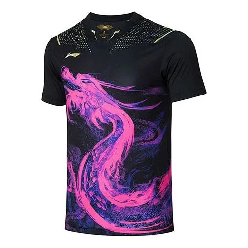 Li-Ning 32th Tokyo Olympics Table Tennis Jersey 'Black Pink' AAYR361-2 - 1