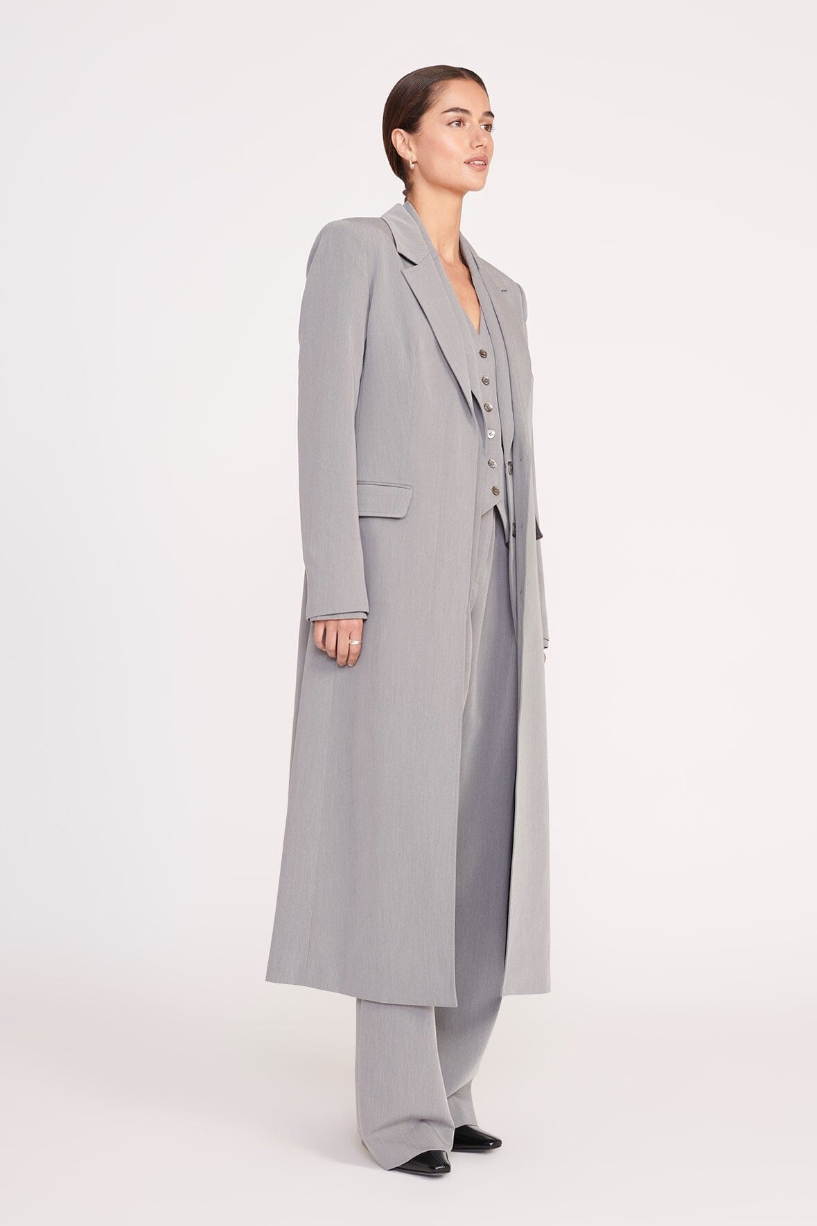 STAUD RALPH COAT HEATHER GREY - 3