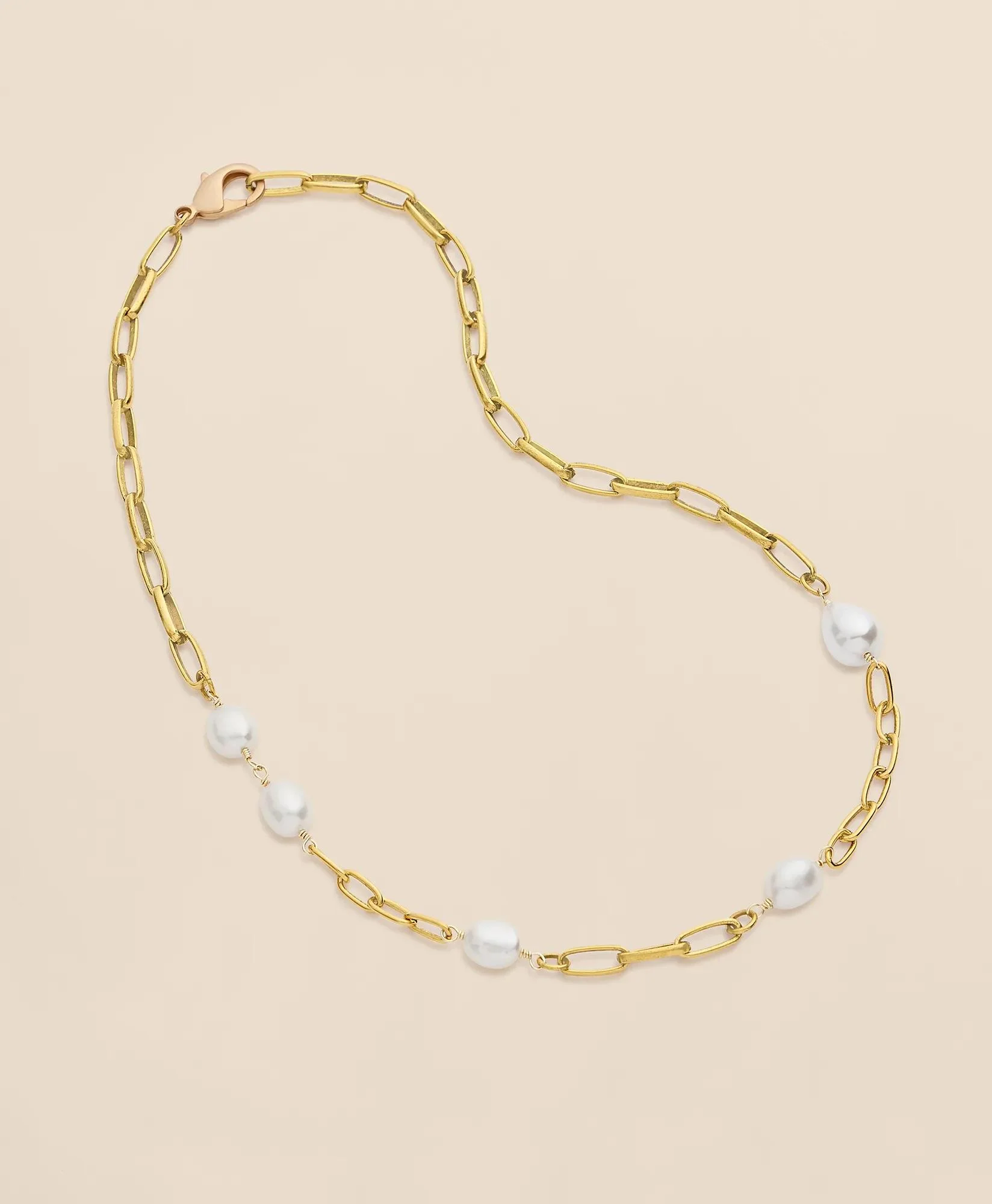 Loni Paul Shell & Pearl Necklace in 14K Plated Gold - 1