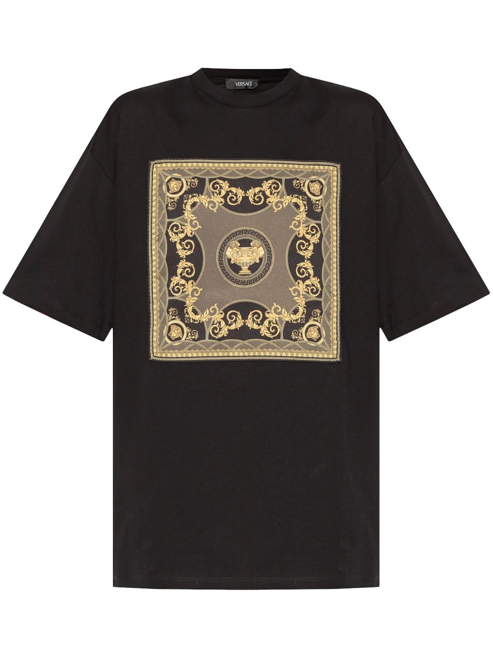 Barocco-print cotton T-shirt - 1