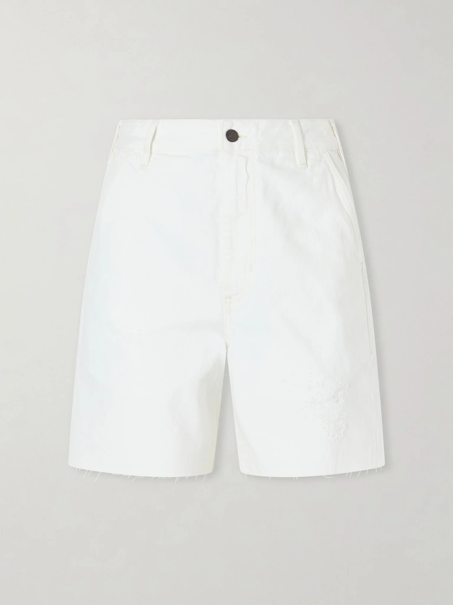Ellis Skate organic-cotton denim shorts White - 1