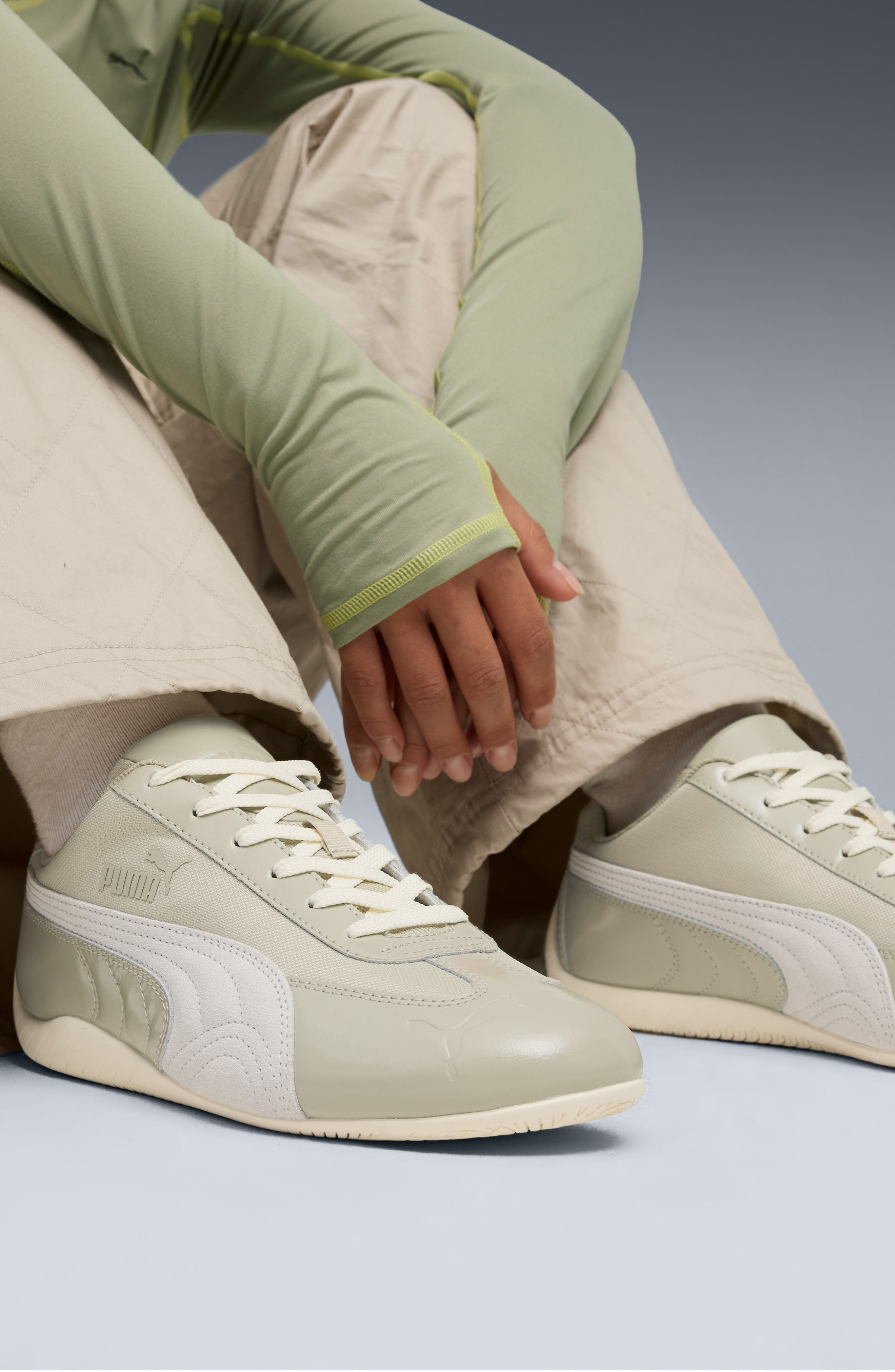 PUMA Speedcat Patent Sneaker in Pebble Gray/Feather Gray at Nordstrom - 2