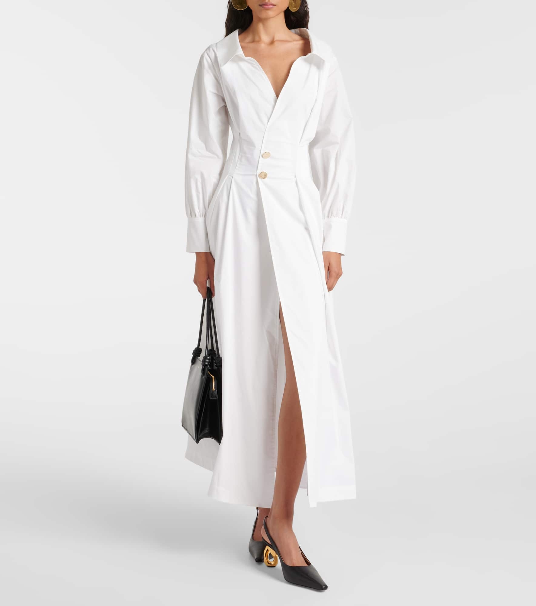 Isabela cotton-blend midi dress - 2