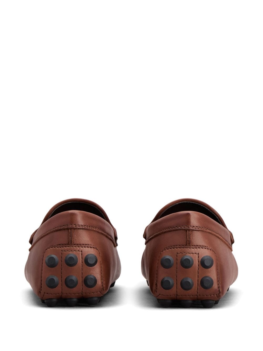 logo-embossed leather penny loafers - 3