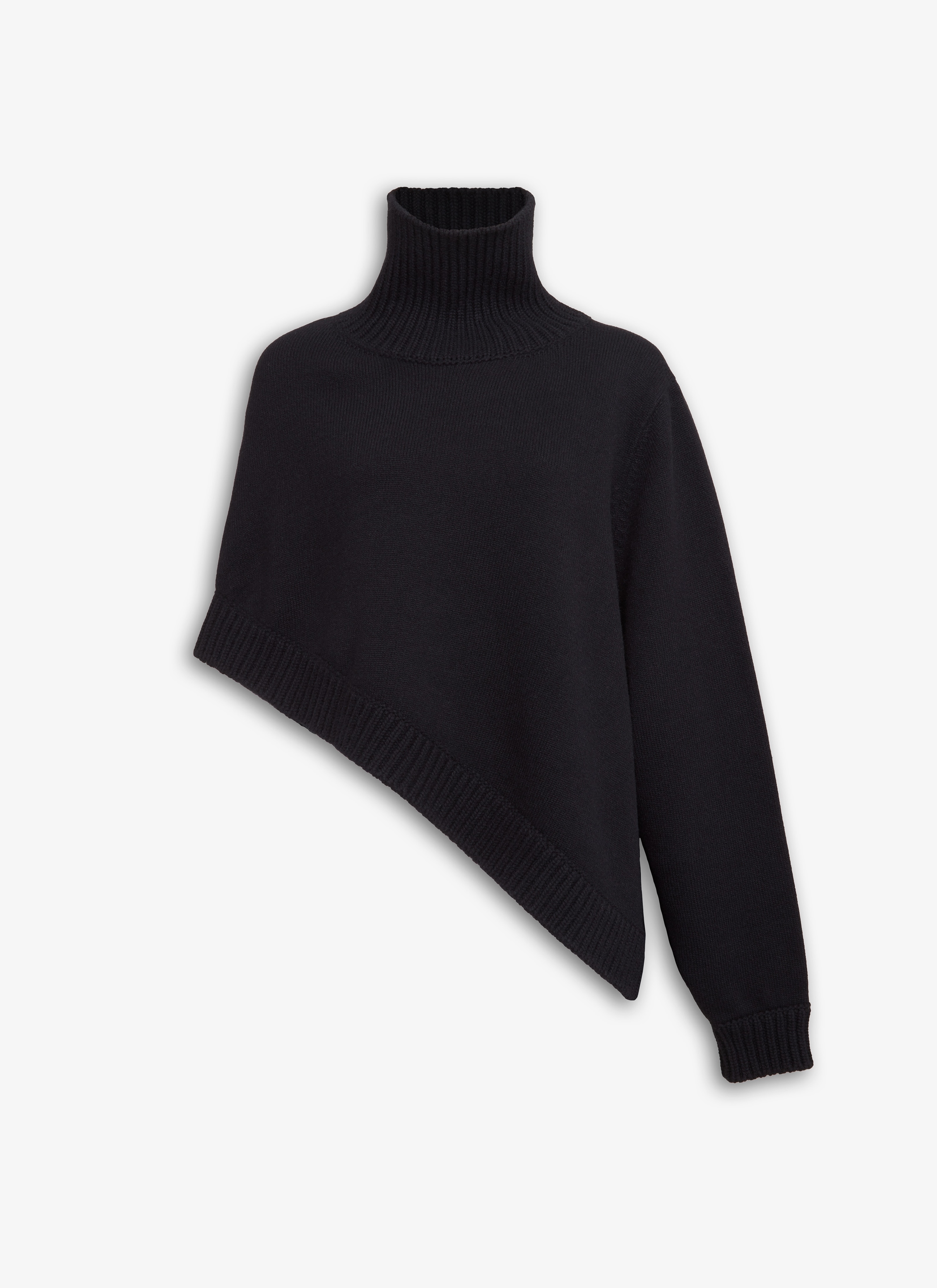 ASYMMETRICAL CAPE JUMPER IN CASHMERE - 1