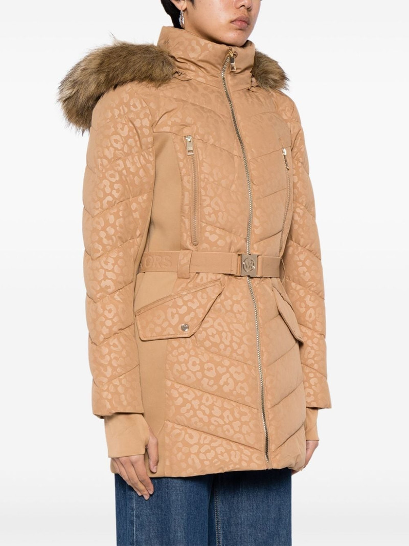 leopard-print padded parka coat 3