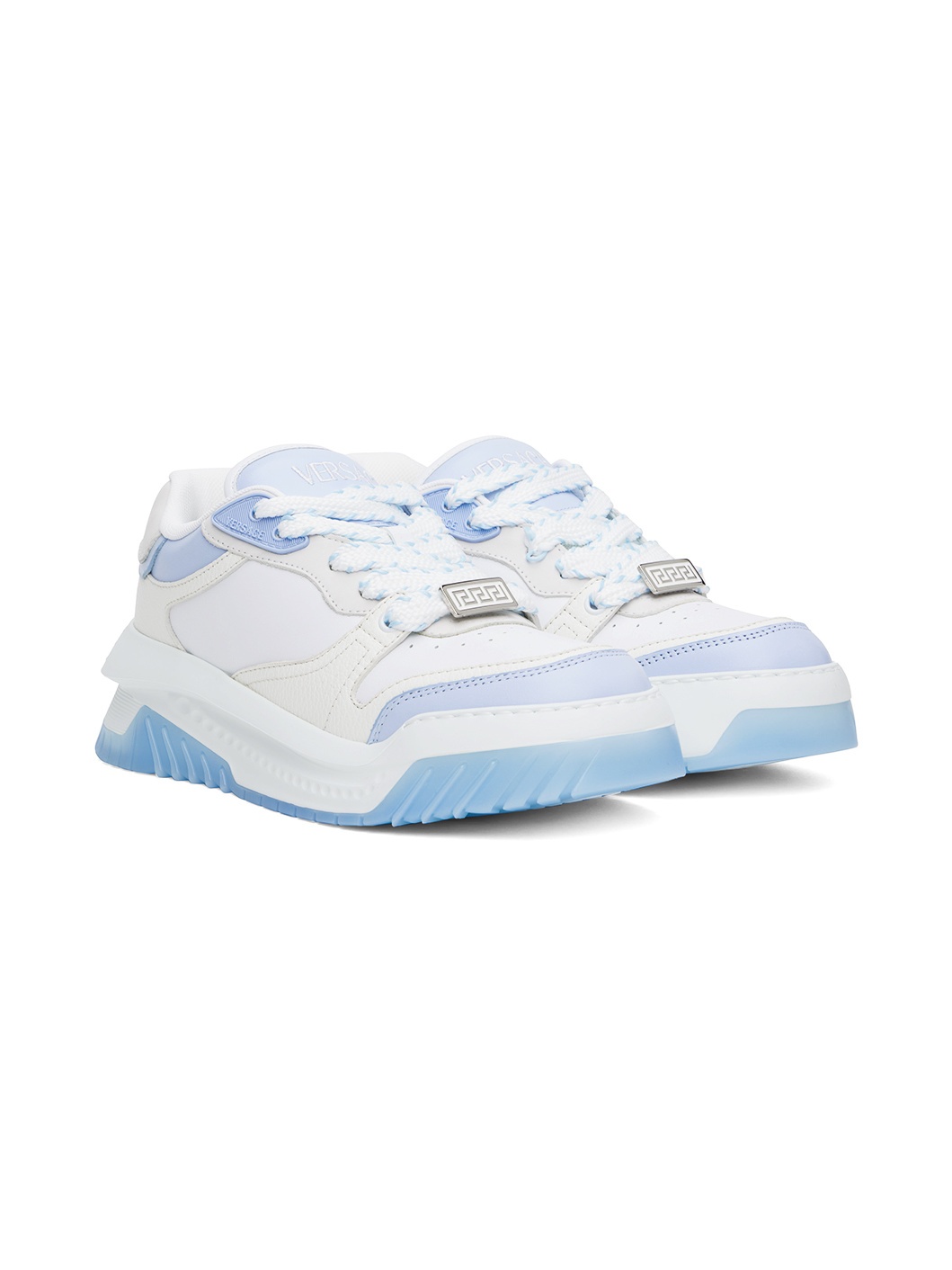 White & Blue Odissea Sneakers - 4