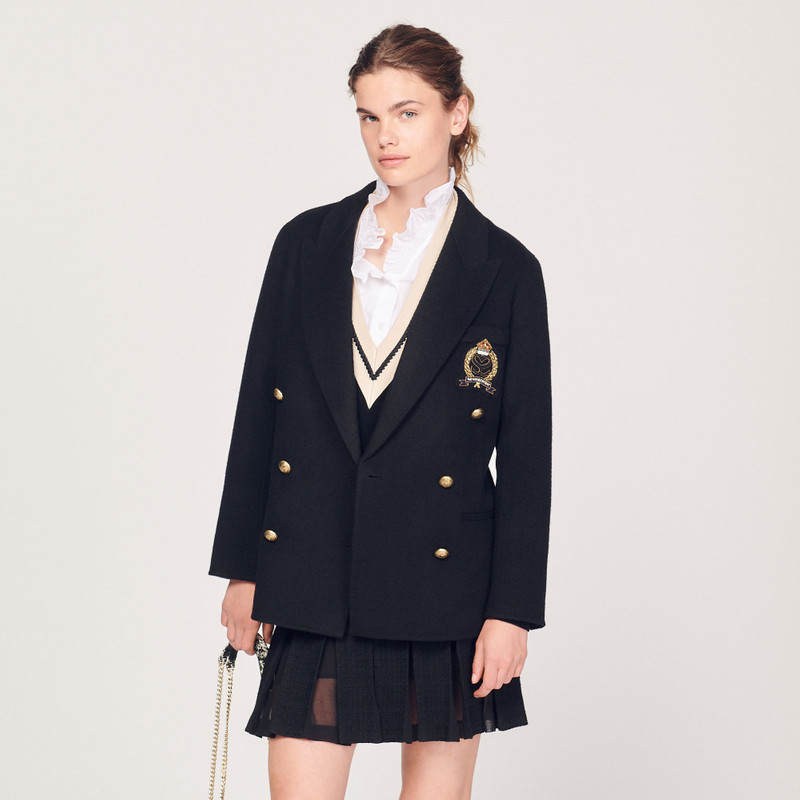 Sandro Wool blazer with a patch outlook
