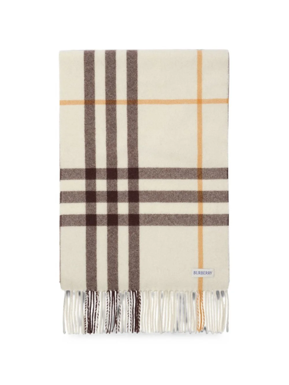 gradient Check cashmere scarf - 1