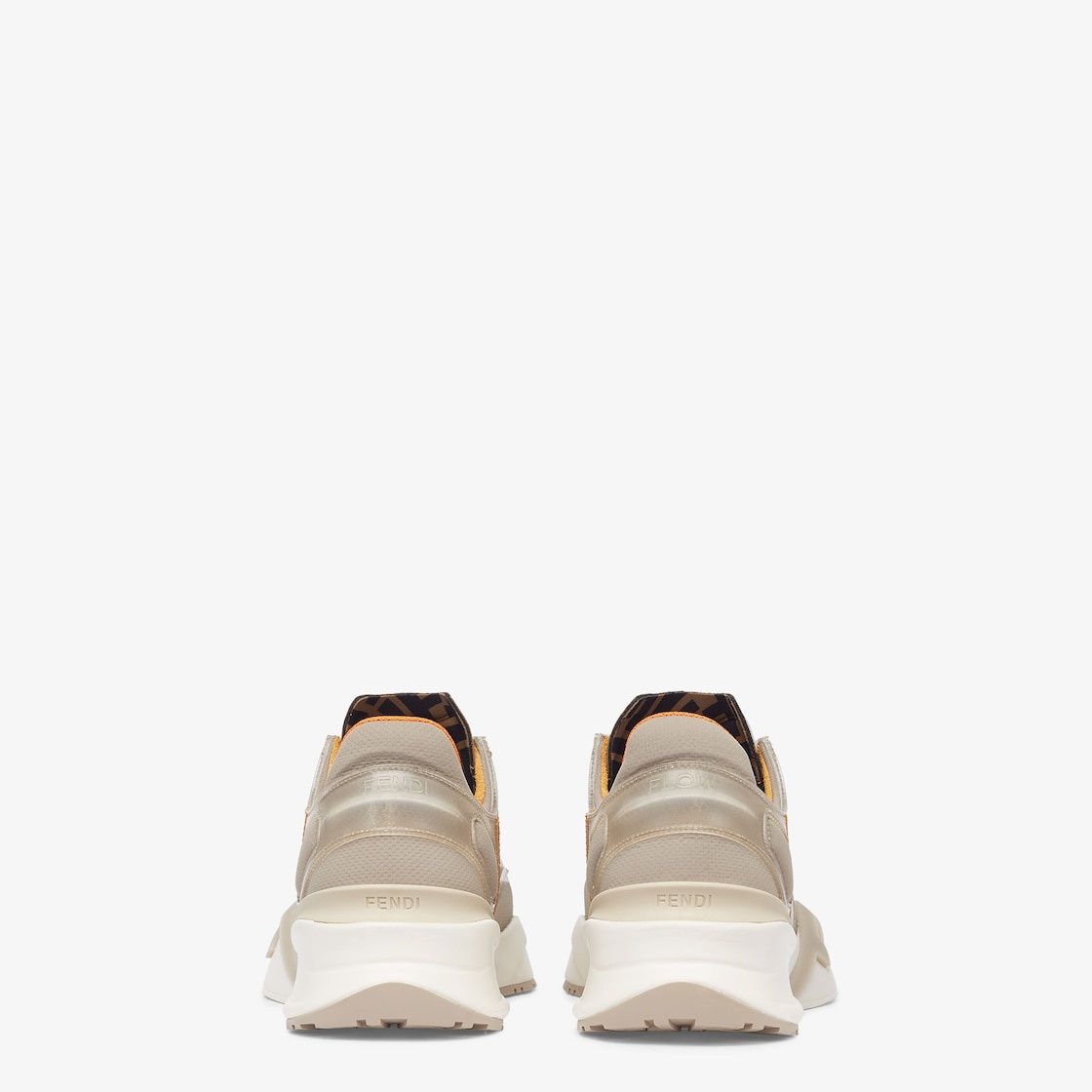Slip-on sneakers with adjustable elastic laces, FF stopper and corrugated sole with engraved F. Fend - 3