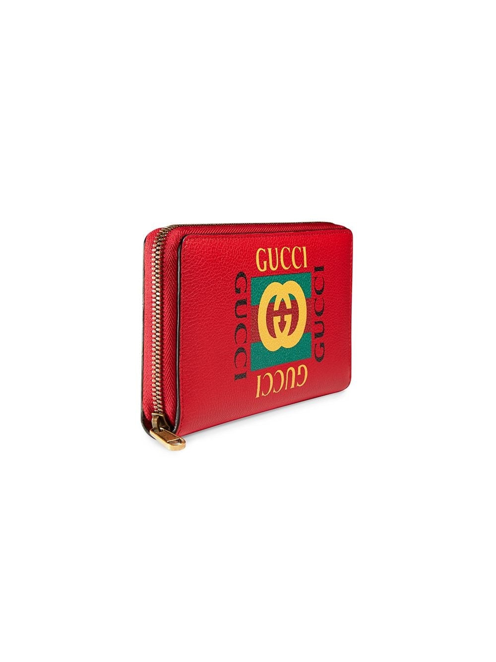 Gucci Print leather zip around wallet - 3