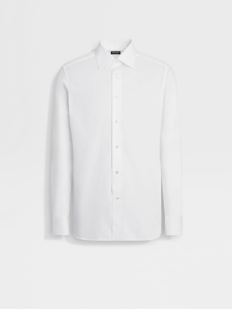 WHITE 100FILI COTTON SHIRT 1