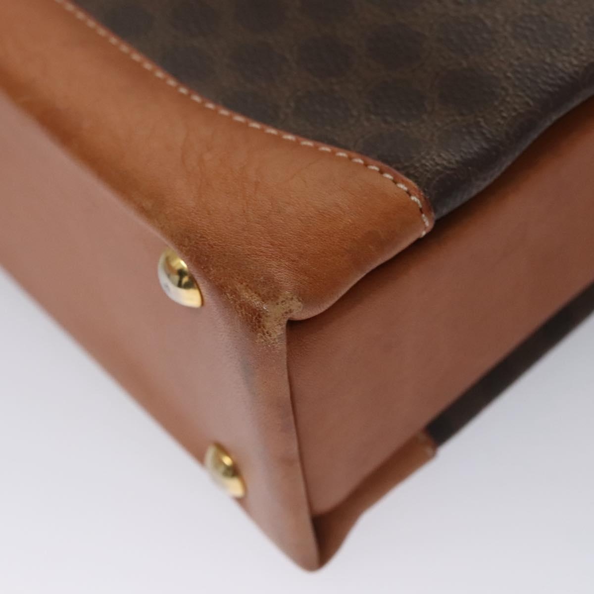 CELINE Macadam Canvas Business Bag Pvc Leather Brown Gold - 16