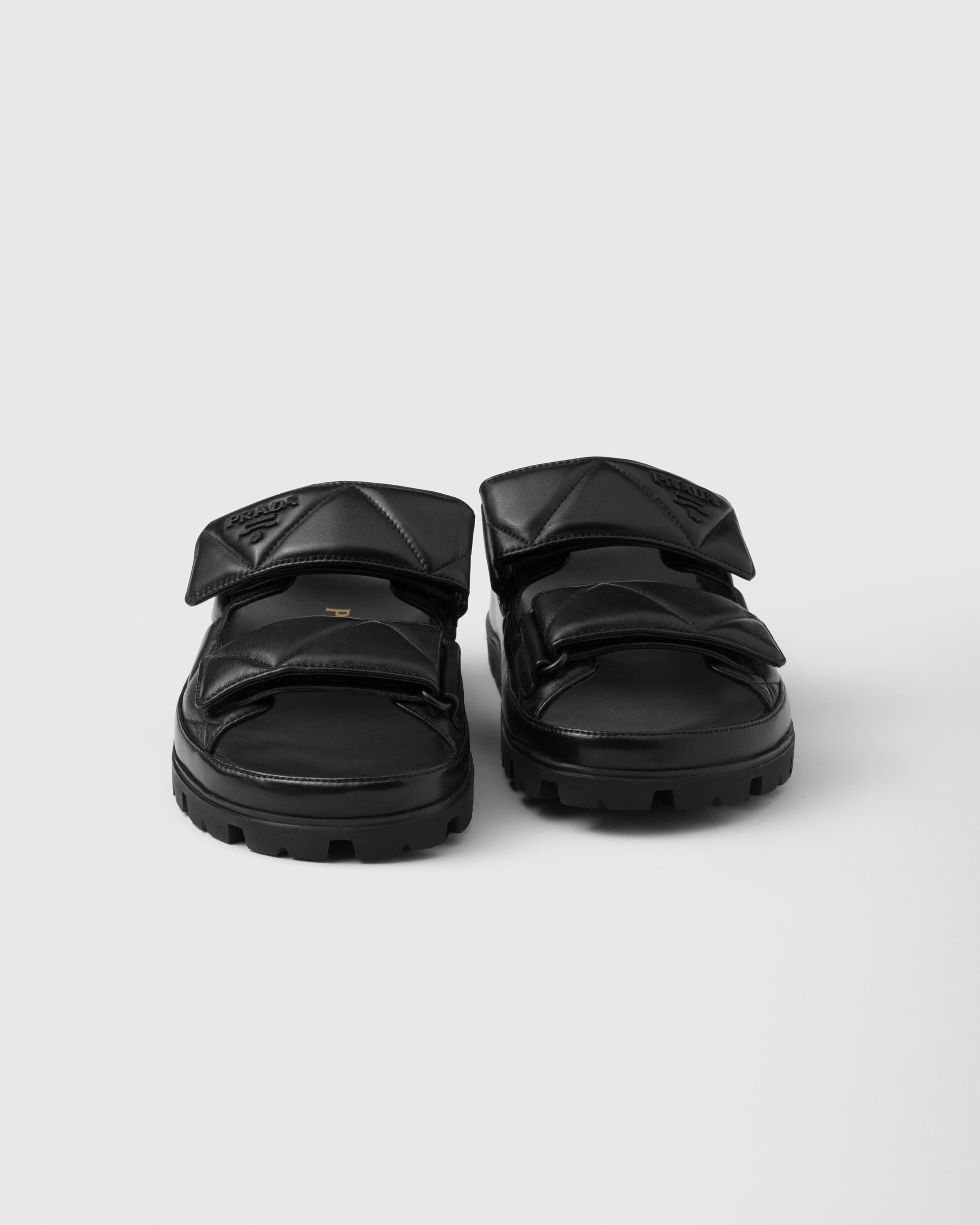 Padded nappa leather sandals - 5