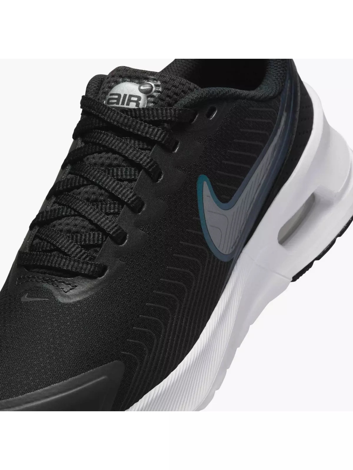 Air Max Nuaxis "Black/White/Metallic Silver/Metallic Dark Grey" Women's Shoe - 6