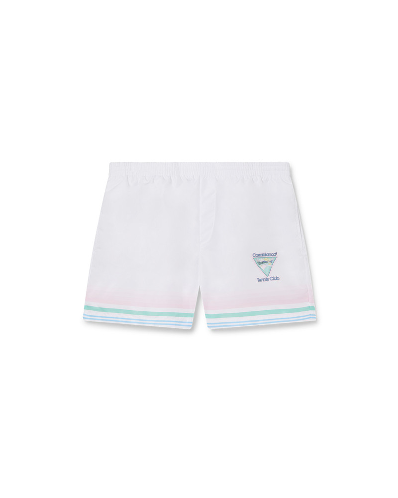 White Tennis Club Icon Swim Trunks 1