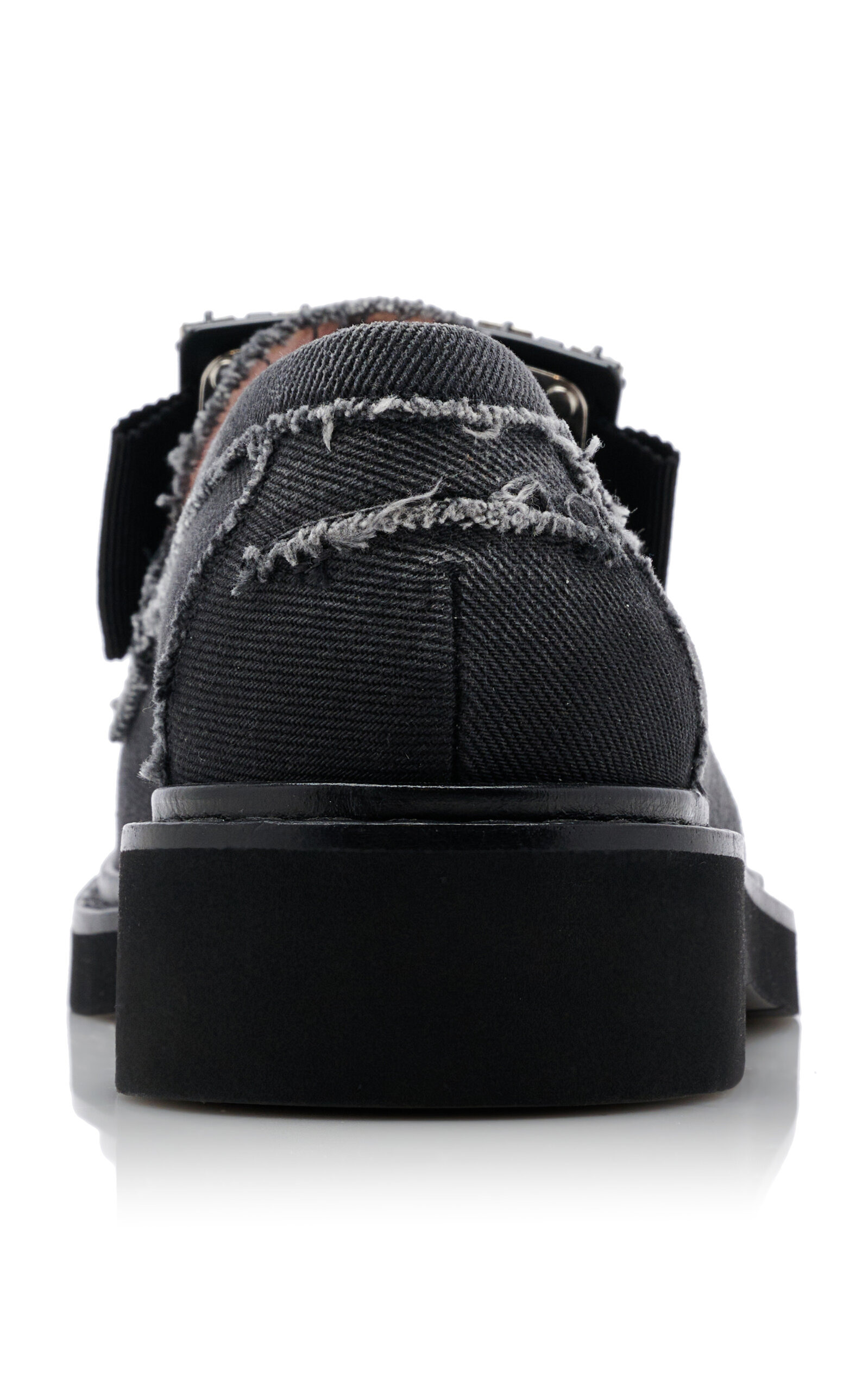 Viv Rangers Crystal-Embellished Denim Loafers black - 4